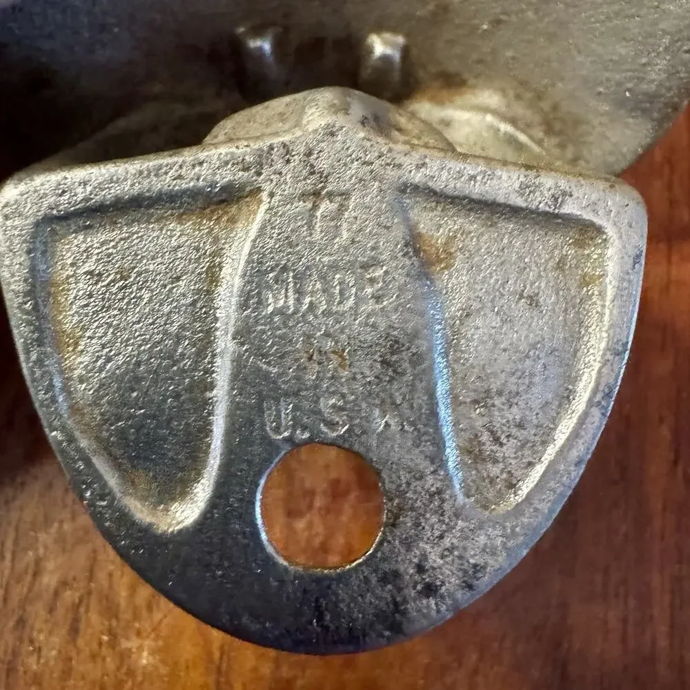 Vintage Unbranded Starr X Wall Mount Bottle Opener Brown Co Newark NJ Metal